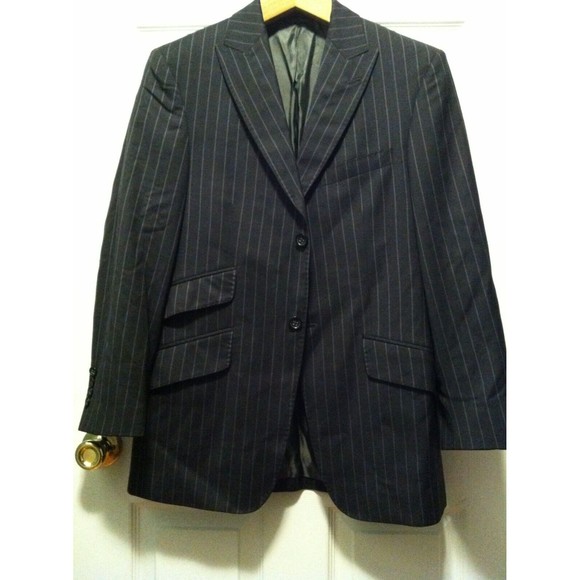 BANANA REPUBLIC MEN'S CHARCOAL 100%WOOL SPORT COAT JACKET BLAZER SIZE: 38S